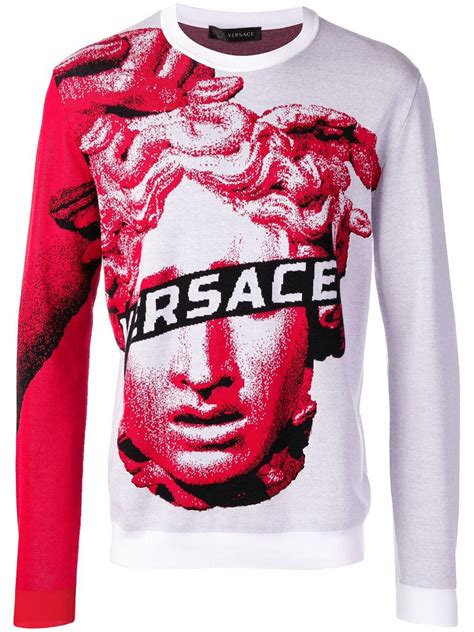 versace pullover weiß|versace men's sweater.